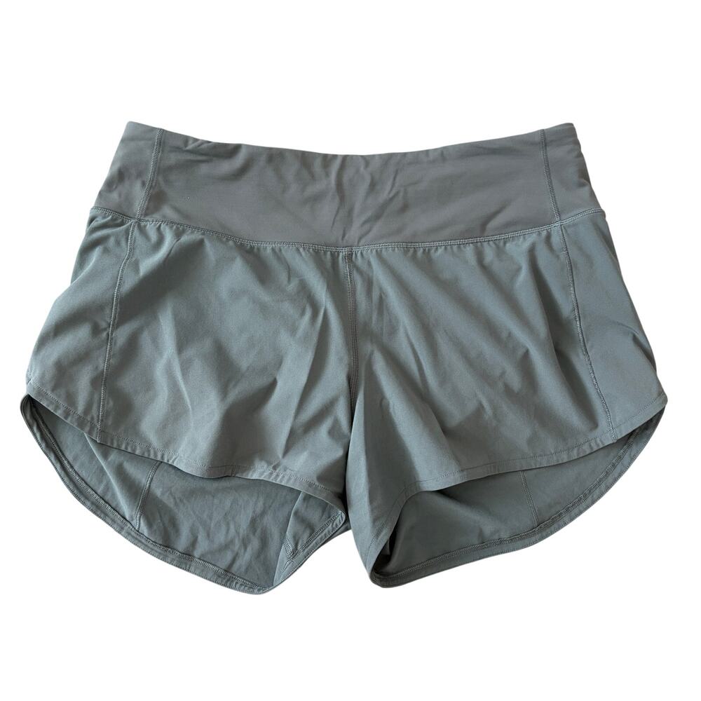 Lululemon Olive Green Speed Up High Rise Lined Short Womens Size 8 Tall